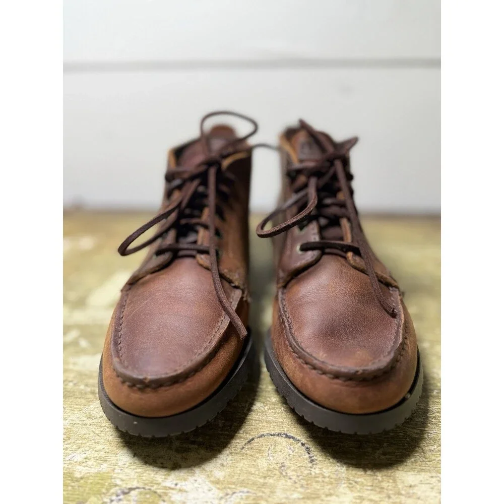 Made In USA Eastland Brown Leather Moc Toe Chukka Boots Women's Size US 10 M